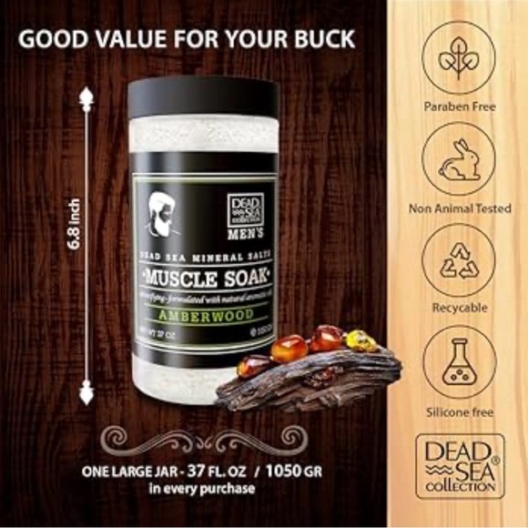Men's Muscle Soak Amber wood - Picture 2 of 2